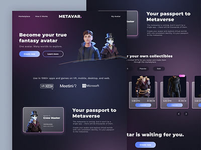 Metavar - VR Avatar Creator + NFT Marketplace