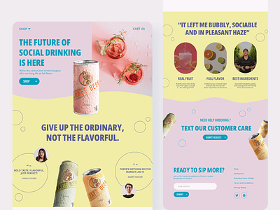 Food and Beverage Landing Page branding design ecommerce ui ux