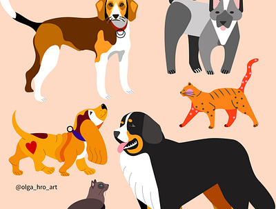 the dogs design graphic design icon illustration illustrator logo typography vector