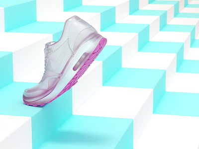 Nike Running 3d 3ddesign 3dillustration cgset neon nike shoe