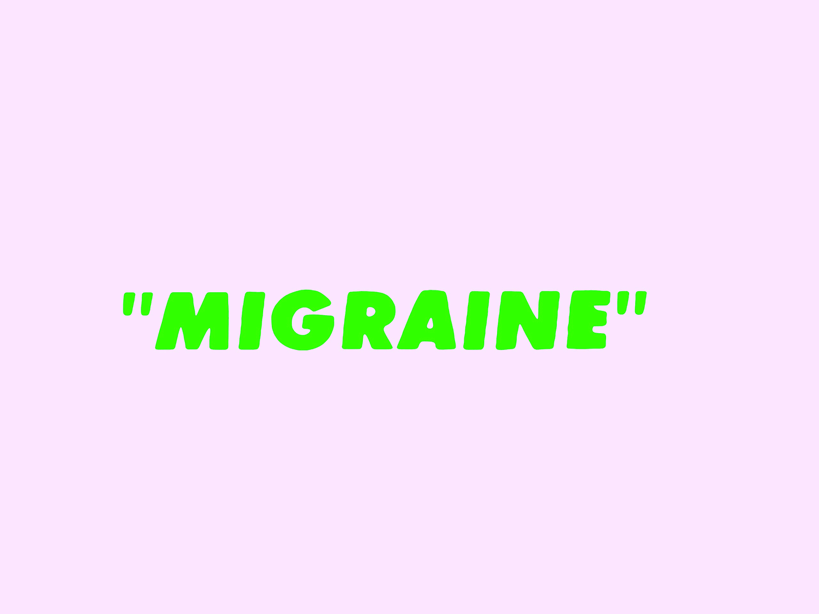 18 migraine 1600 3d 3dart 3ddesign 3dillustration animatedtype animation c4d cgtype design illustration loop looping typography