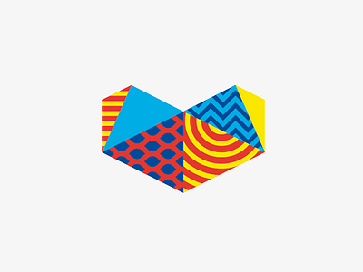 Krasnokamsk City branding city heart origami pattern