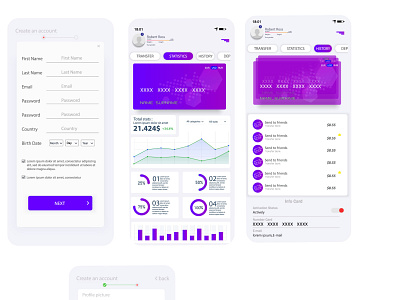 Banking App app design illustration ui ui design ux ux design vector