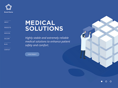 Medical Solutions Landing Page branding design doctor illustration landing page medical ui ui design ux vector