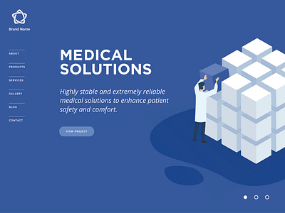 Medical Solutions Landing Page branding design doctor illustration landing page medical ui ui design ux vector