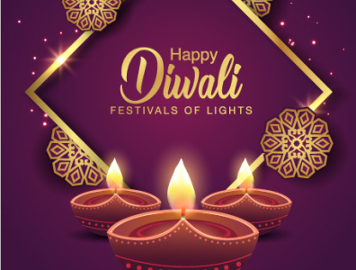 Happy Diwali Vector Poster