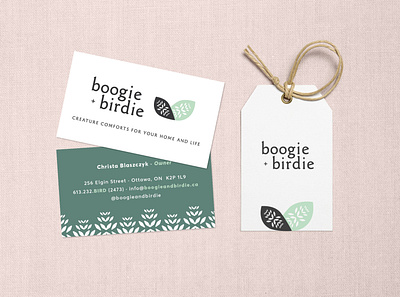 boogie + birdie Brand Identity brand identity branding business card