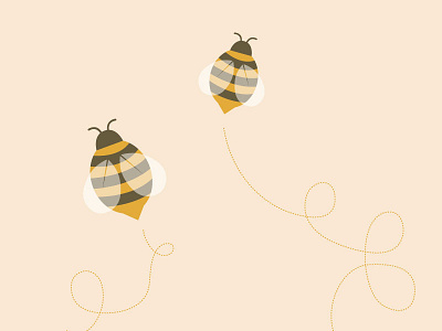 What's the buzz bee buzz flat illustration summer