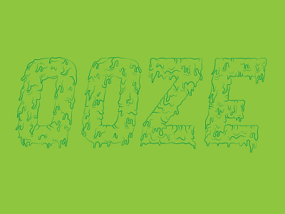 ooze + slime and all the gross custom green gross happyhalloween ooze slime type typography yum