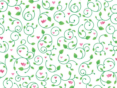 🍃 floral heart leaves love pattern pretty