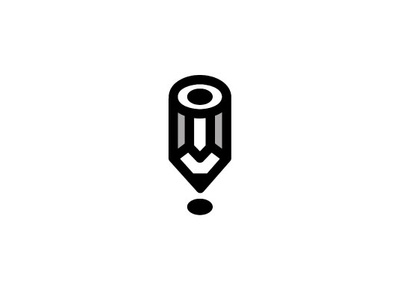 Pencil for your thoughts minimal bw identity brand logo catrinasilveira illustration design pencil