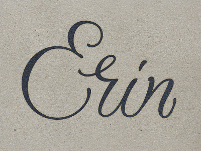 Erin calligraphy lettering romantic script typography