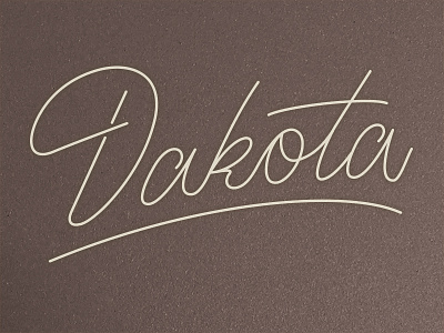 Dakota calligraphy lettering script type typography