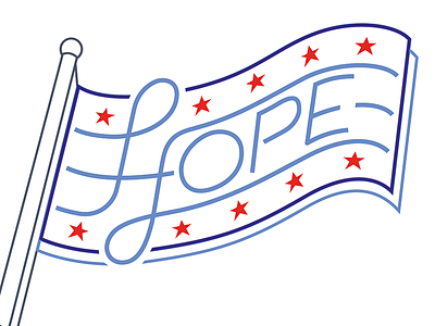 Hope america flag hope illustration lettering sans script typography