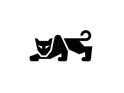 Panther animal bold geometric logo logodesign modern panther vector