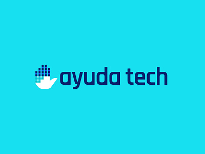 Ayuda Tech #2 geometric hand help logo logodesign modern tech technology