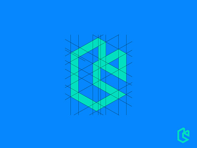 Letter C / Grid bold c cube design geometric letter logo logodesign modern