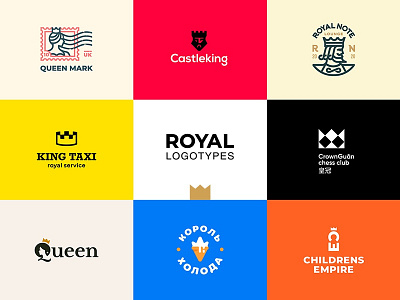 Royal Logos/ Behance bold castle crown empire geometric king kingdom logo logodesign modern queen royal taxi