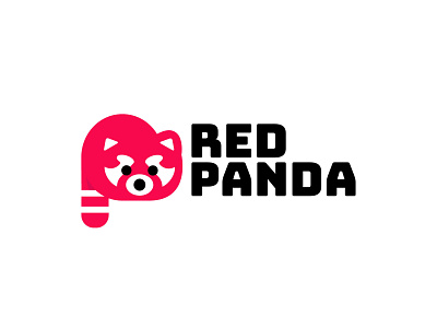 Red Panda concept 2 animal branding design geometric logo logodesign modern