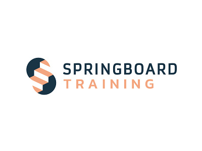 Springboard training geometric letter letter s logo logodesign modern stairs training