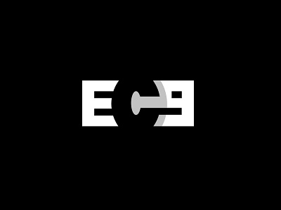 EC9 9 c e geometric letter logo logodesign modern negative space