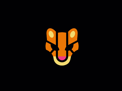 ocelot animal bold cat design geometric logo logodesign modern technology