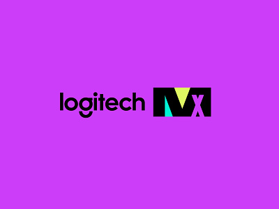 logitech MX bold geometric letter logo logodesign m modern negative space x
