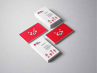 Red Panda BC animal branding branding design cafe geometric logo logodesign modern panda red restaraunt