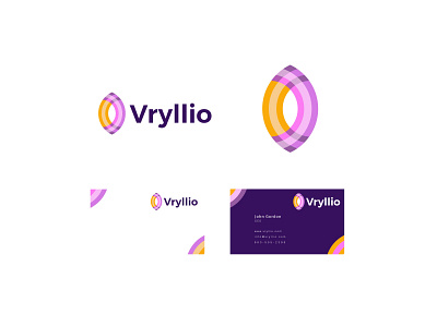 Vryllio bold branding geometric logo logodesign modern technology