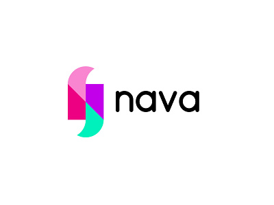 nava bold design geometric letter logo logodesign modern n simple travel