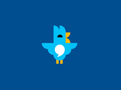 Bird/chat animal bird bold chat geometric logo logodesign modern social app