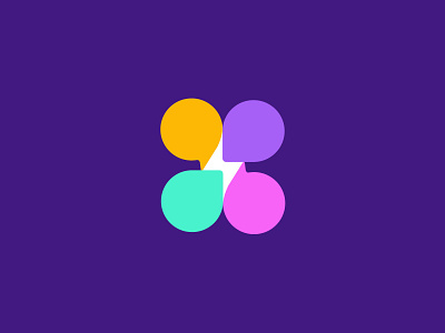 Chat/spark bubble chat design geometric logo logodesign modern simple social spark