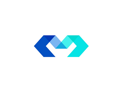 Letter M bold geometric letter logo logodesign m modern technology