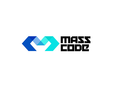 MassCode bold geometric logo logodesign modern technology