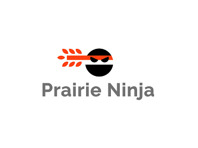 Prairie Ninja bold crop geometric logo logodesign modern ninja prairie