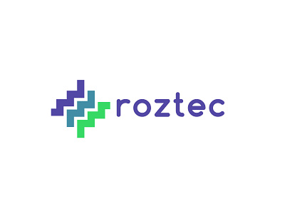 Roztec design geometric logo logodesign modern simple technology