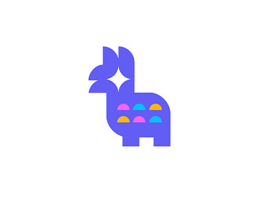 llama animal design geometric llama logo logodesign modern simple