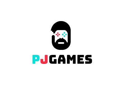 PJ Games bold games logo geometric logo logodesign modern