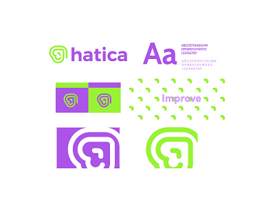 Hatica 3 branding design geometric logo logodesign modern simple