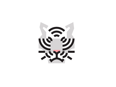 white tiger animal bold design geometric logo logodesign modern tiger white tiger