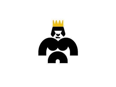 gorilla king animal design geometric gorilla king logo logodesign modern simple