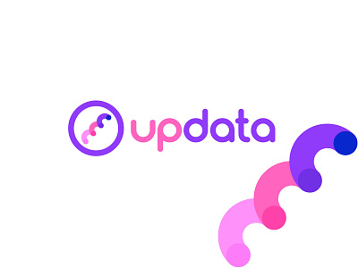 updata bold data geometric logo logodesign modern simple technology