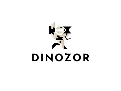 DINOZOR animal bold design dinosaur geometric logo logodesign modern software technology