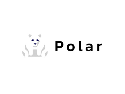 polar animal bold geometric logo logodesign modern simple
