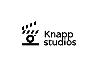 knapps studios bold camera clapboard geometric lens logo logodesign modern movies studios