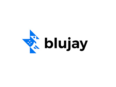 blujay animal bird branding geometric logo logodesign modern negativespace