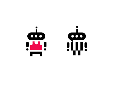 Robot Referee/ Robot Player bold branding geometric logo logodesign modern