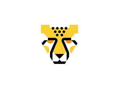 cheetah animal bold branding cheetah design geometric logo logodesign modern