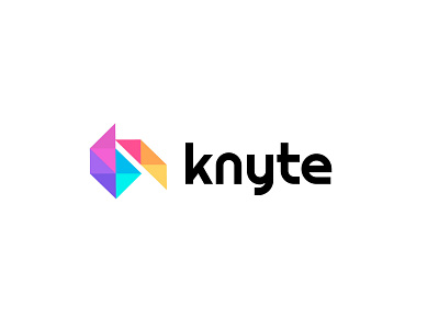 knyte animal bold branding design geometric horse logo logodesign modern