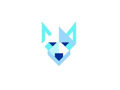 wulf animal bold geometric logo logodesign modern negativespace simple wof